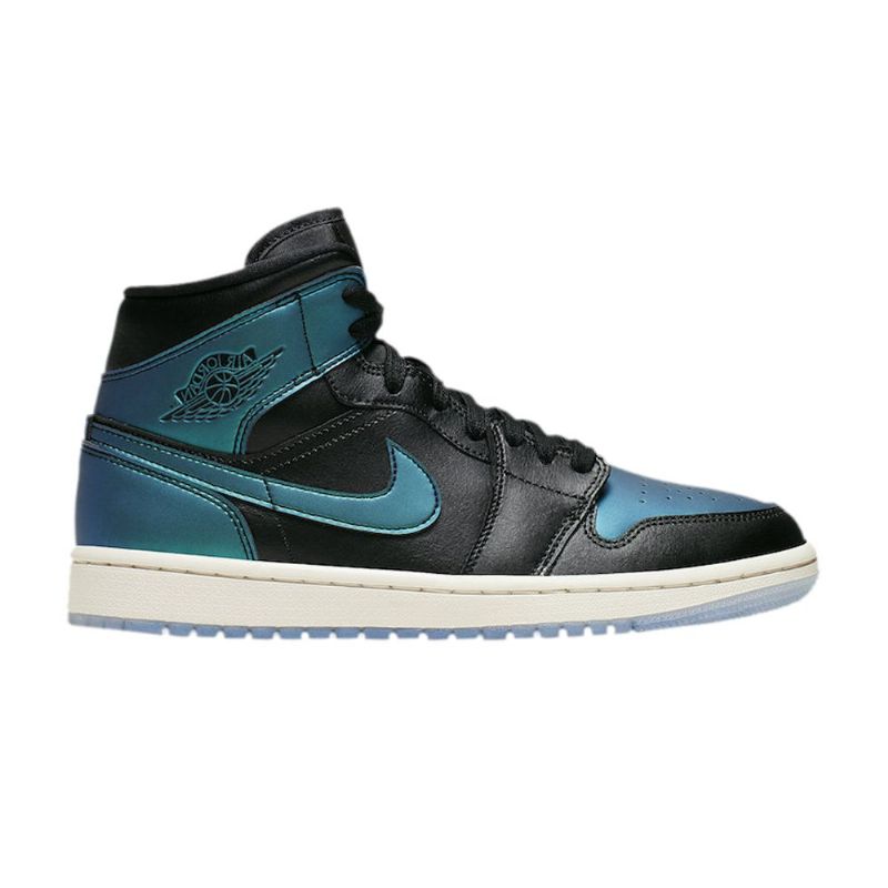 Air Jordan 1 Mid Turkis Svart Hvit Damesko
