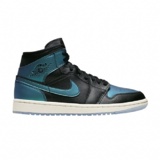 Air Jordan 1 Mid Turkis Svart Hvit Damesko