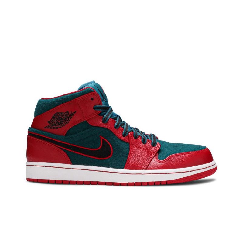 Air Jordan 1 Midt Rød Blå Svart Herresko