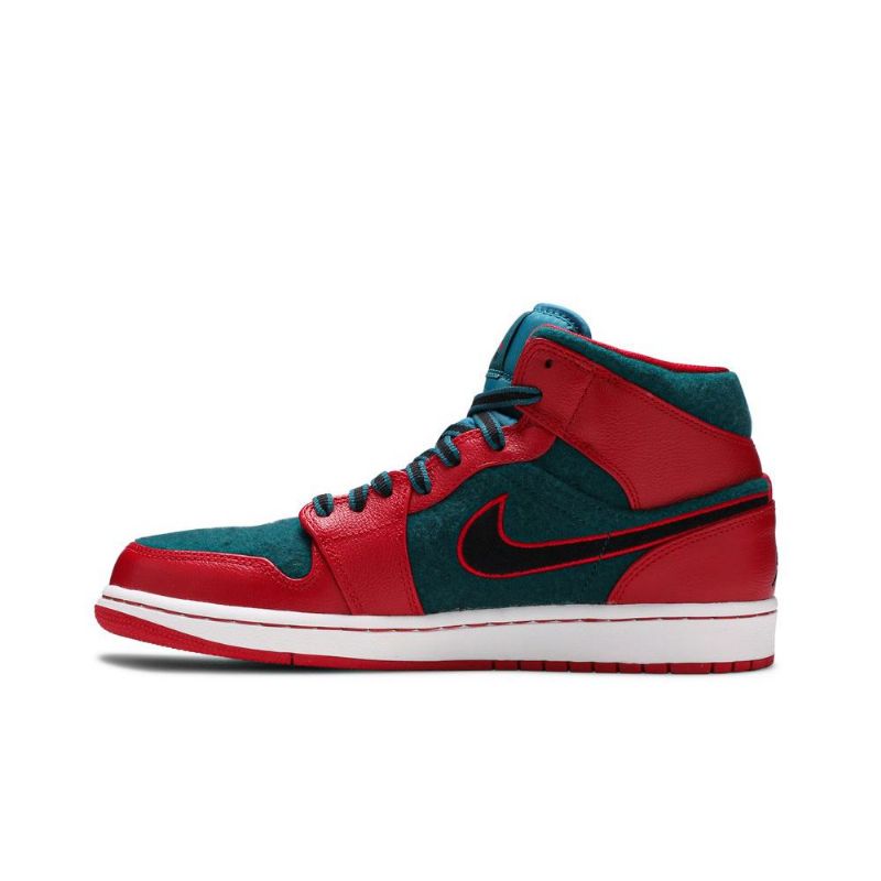 Air Jordan 1 Midt Rød Blå Svart Herresko