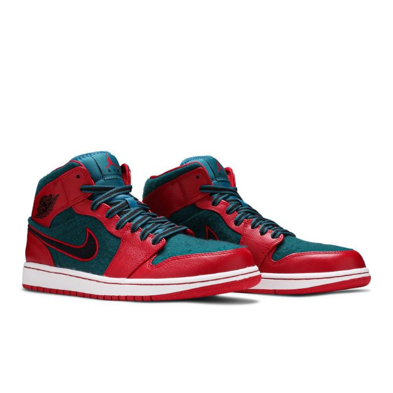 Air Jordan 1 Midt Rød Blå Svart Herresko