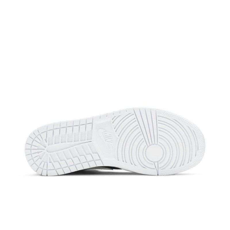Air Jordan 1 Midt Rød Hvit Svart Damesko