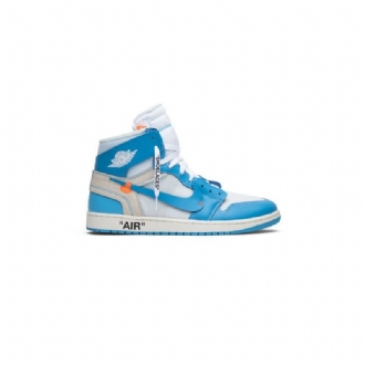 Air Jordan 1 Off-hvit Retro Høy Og Hvit Blå Herresko