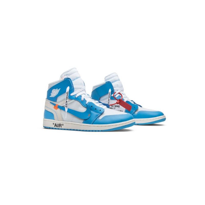Air Jordan 1 Off-hvit Retro Høy Og Hvit Blå Herresko