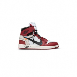 Air Jordan 1 Off-hvit Retro Høy Og Hvit Svart Rød Herresko