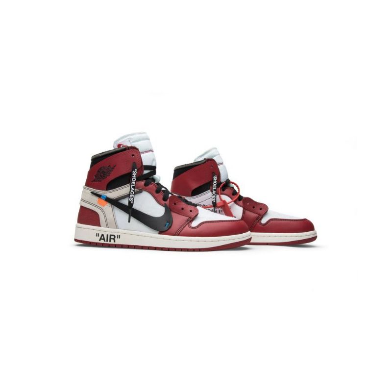 Air Jordan 1 Off-hvit Retro Høy Og Hvit Svart Rød Herresko