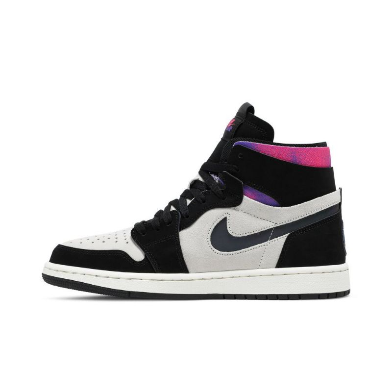 Air Jordan 1 Paris Saint-germain Høy Zoom Komfort Hvit Svart Lilla Rosa Herresko