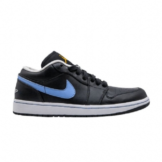 Air Jordan 1 Phat Low Svart Blå Gull Hvit Herresko