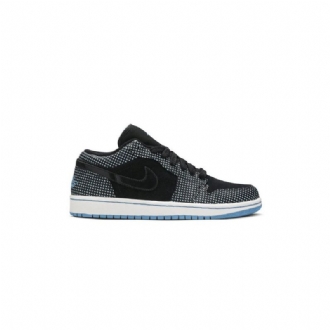 Air Jordan 1 Phat Low Svart Blå Hvit Herresko
