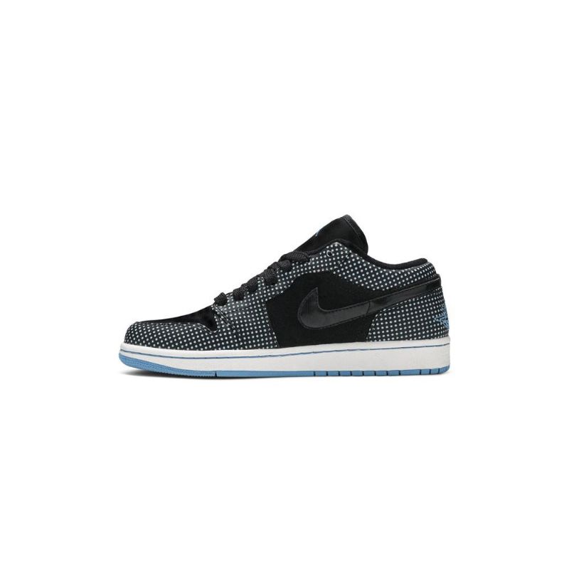 Air Jordan 1 Phat Low Svart Blå Hvit Herresko