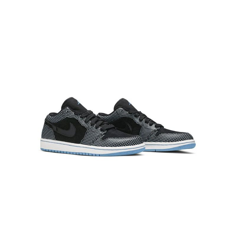Air Jordan 1 Phat Low Svart Blå Hvit Herresko