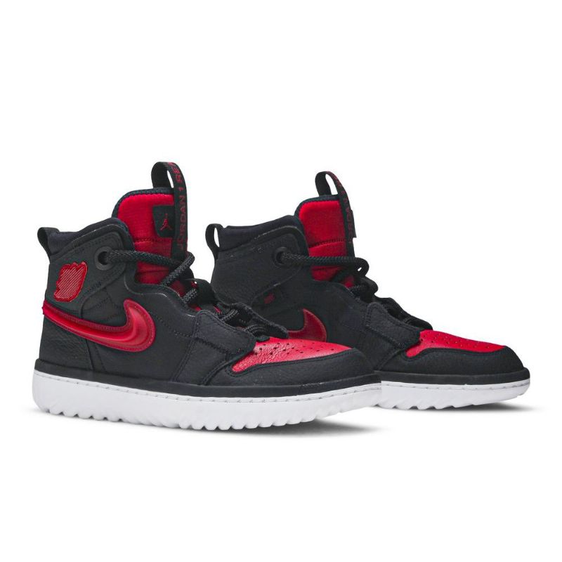 Air Jordan 1 React Svart Rød Hvit Herresko