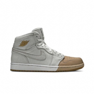 Air Jordan 1 Retro High Premium Hvitt Gull Damesko