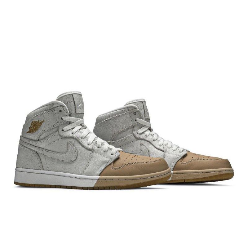 Air Jordan 1 Retro High Premium Hvitt Gull Damesko