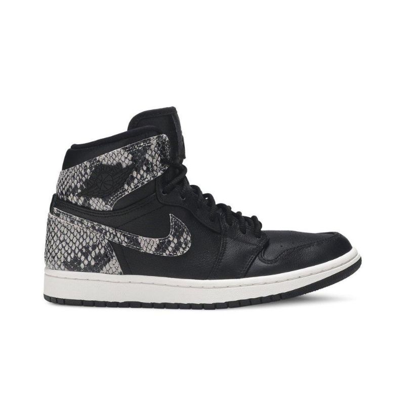 Air Jordan 1 Retro High Premium Svart Grå Damesko