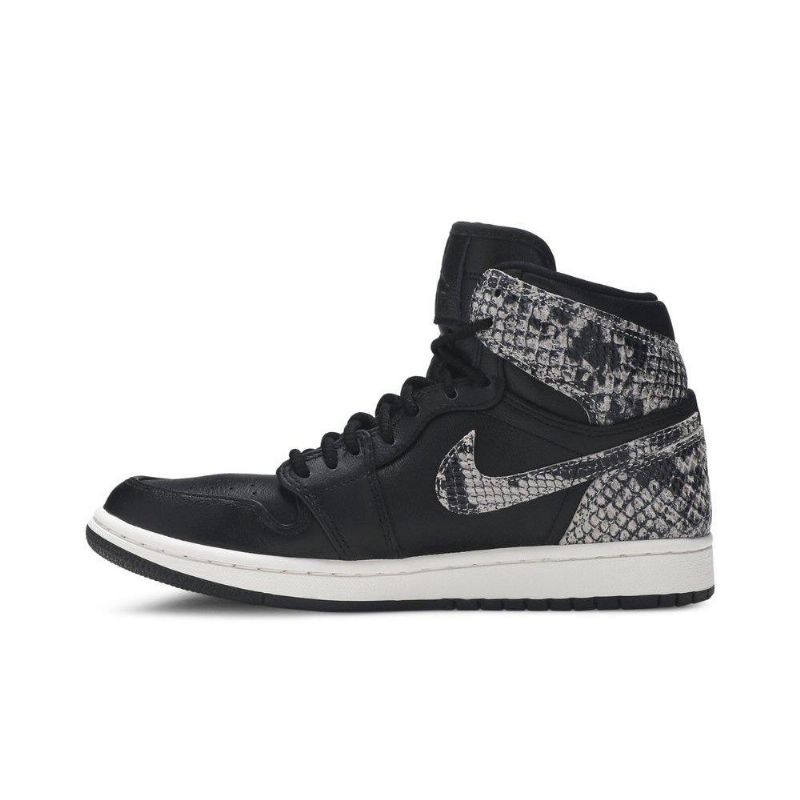 Air Jordan 1 Retro High Premium Svart Grå Damesko