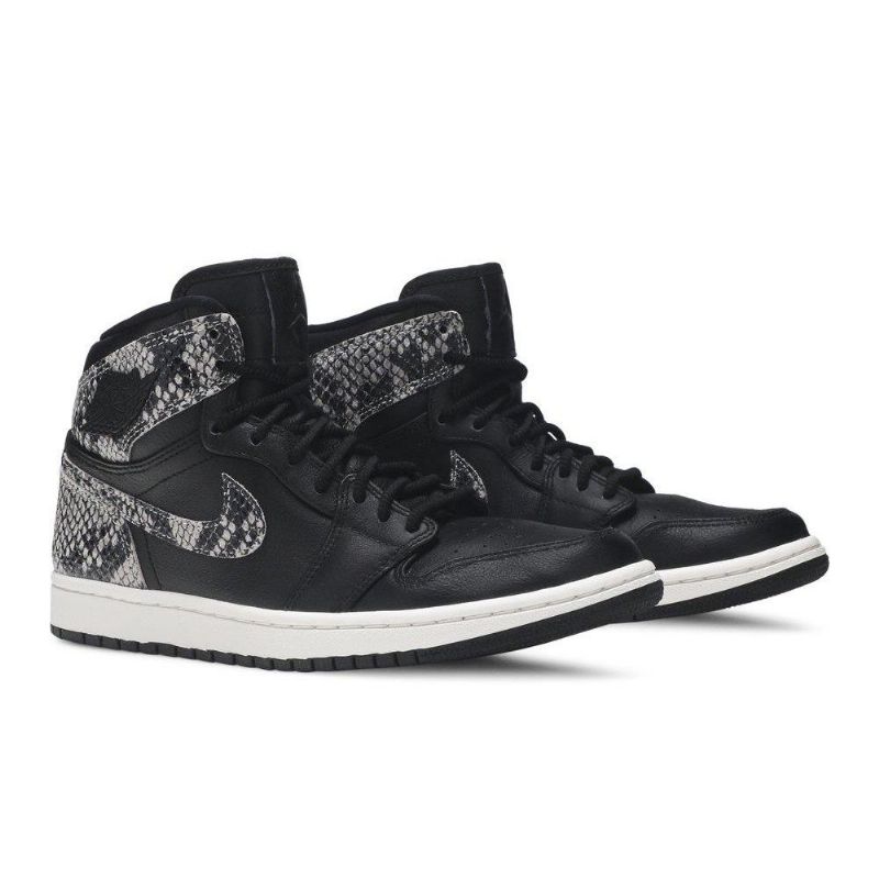 Air Jordan 1 Retro High Premium Svart Grå Damesko
