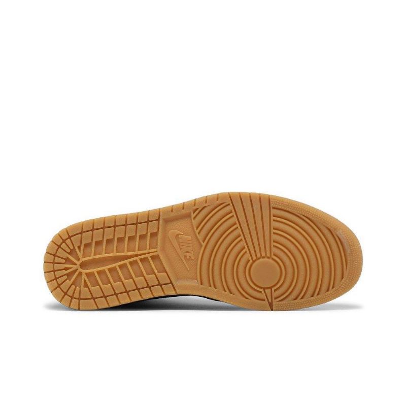 Air Jordan 1 Retro High Premium Svart Gull Khaki Damesko