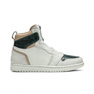 Air Jordan 1 Retro High Zip Hvit Grønn Brun Damesko