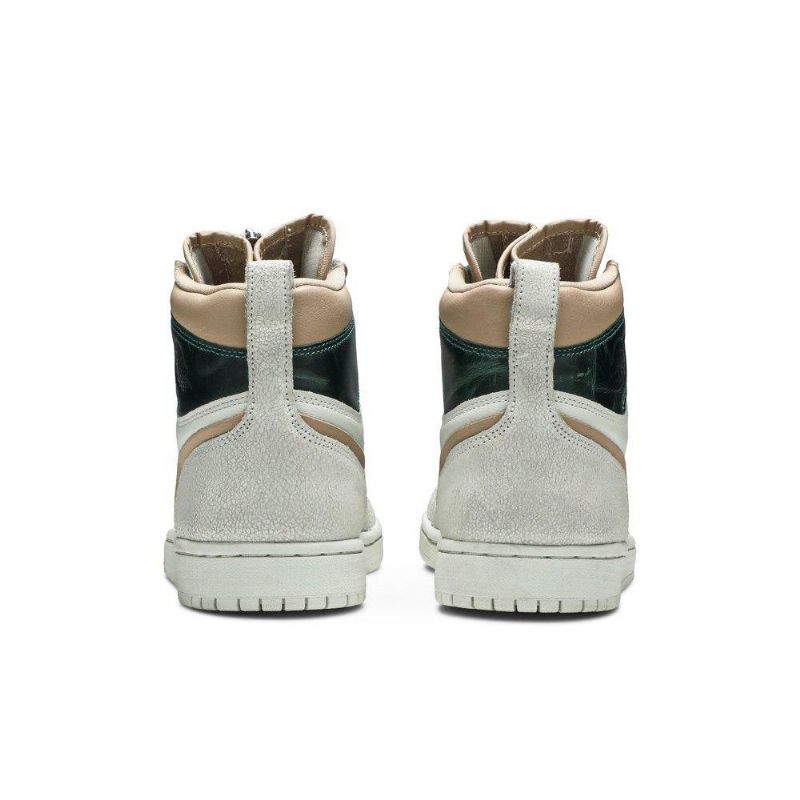 Air Jordan 1 Retro High Zip Hvit Grønn Brun Damesko