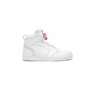Air Jordan 1 Retro High Zip Hvit Rød Damesko