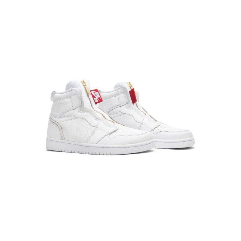 Air Jordan 1 Retro High Zip Hvit Rød Damesko