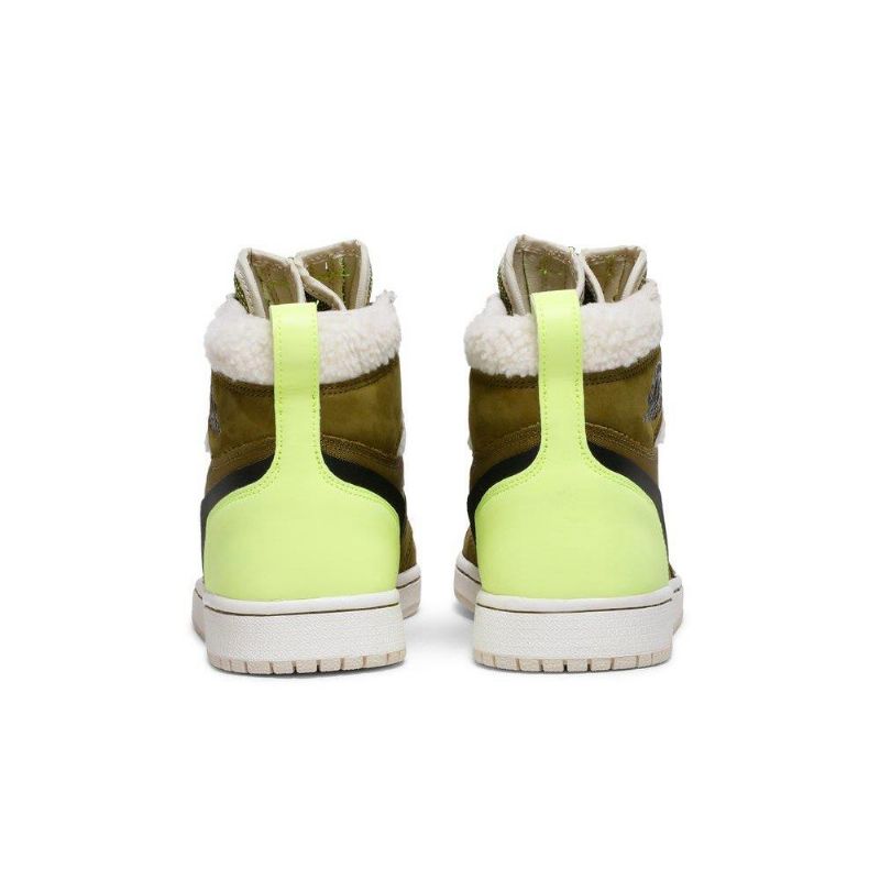 Air Jordan 1 Retro High Zip Olivengrønn Grønn Blå Damesko