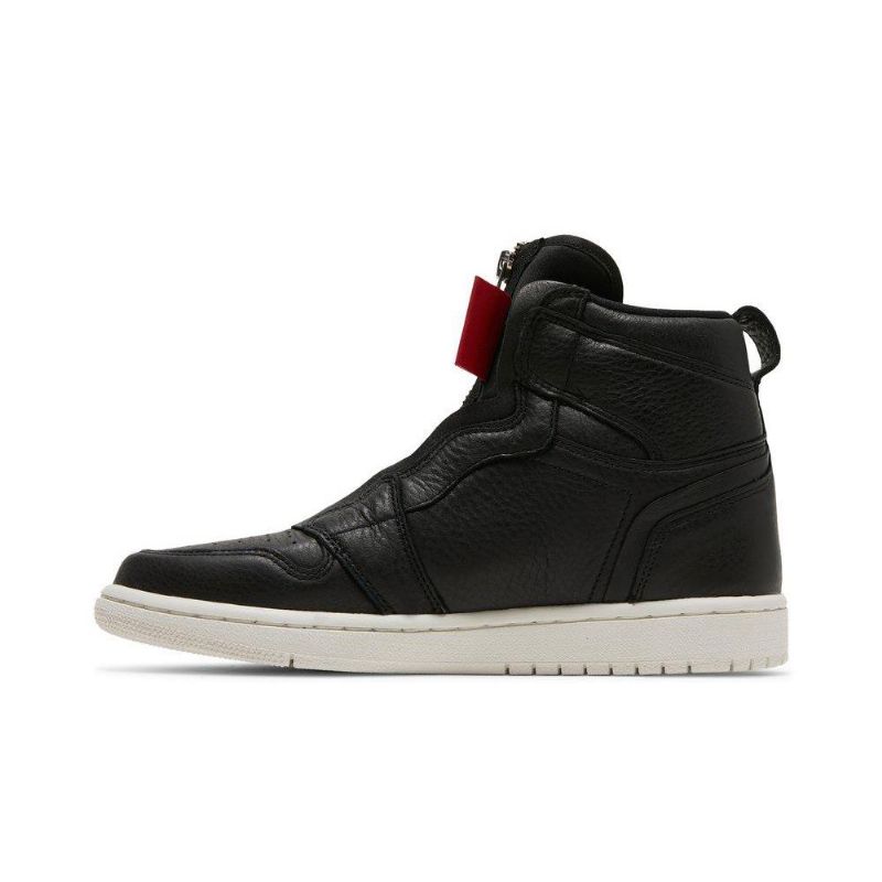Air Jordan 1 Retro High Zip Svart Rød Damesko
