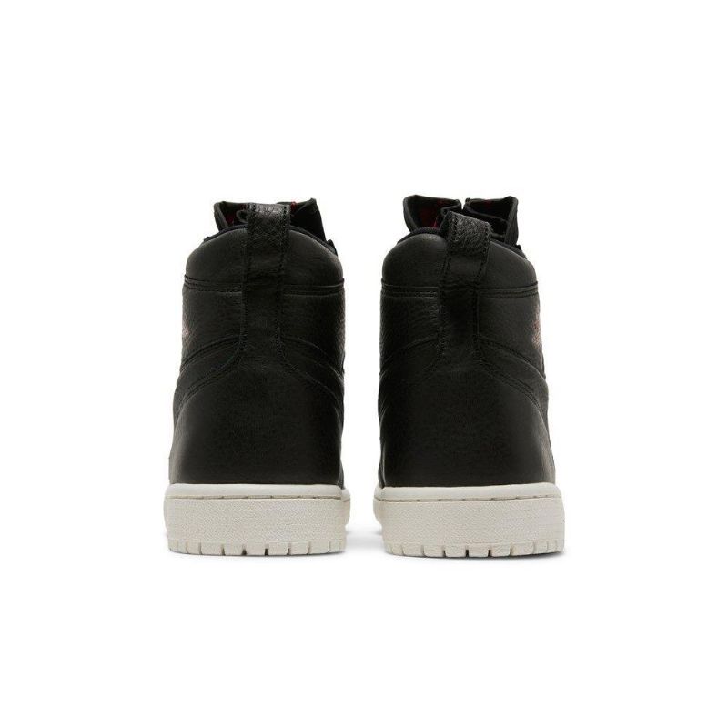 Air Jordan 1 Retro High Zip Svart Rød Damesko