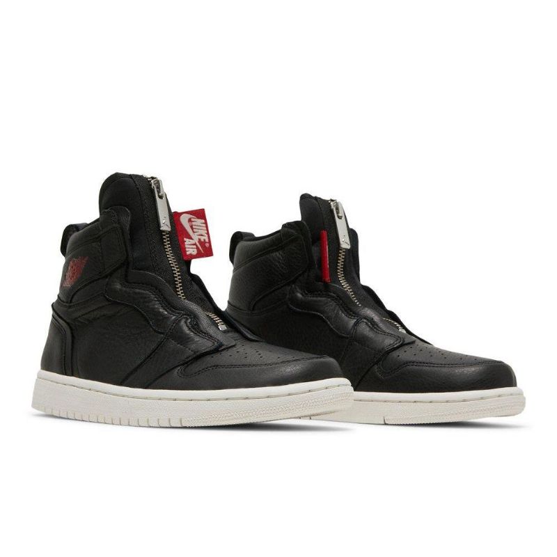 Air Jordan 1 Retro High Zip Svart Rød Damesko