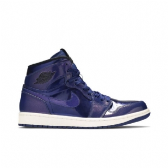 Air Jordan 1 Retro Høy Blå Svart Hvit Herresko