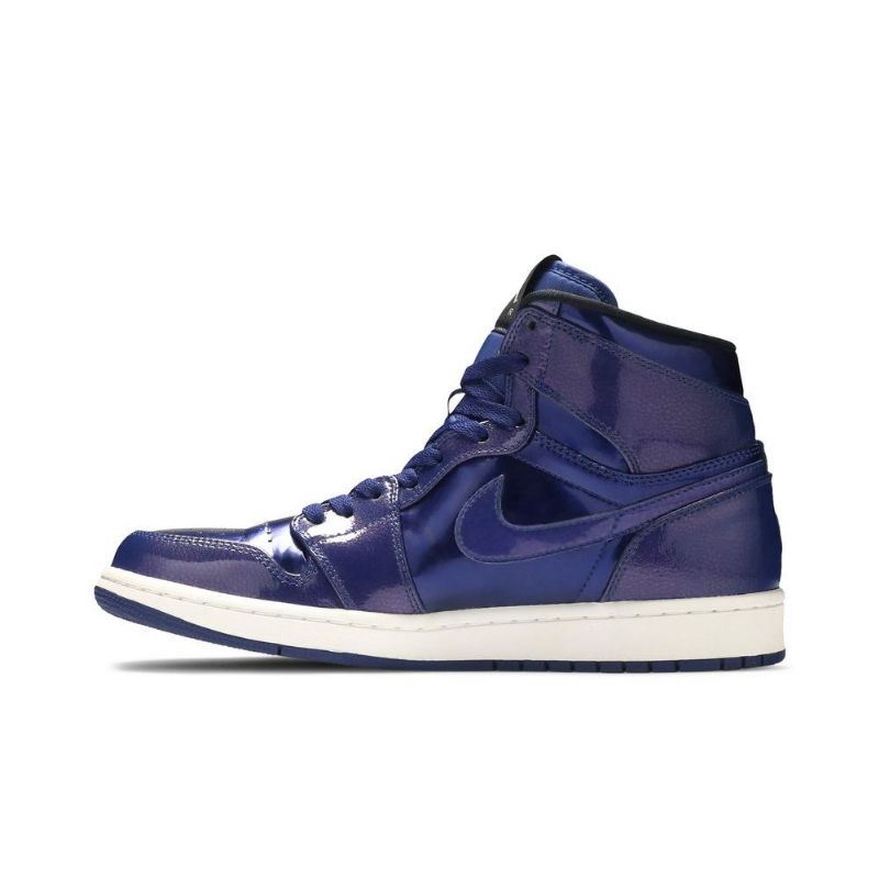 Air Jordan 1 Retro Høy Blå Svart Hvit Herresko