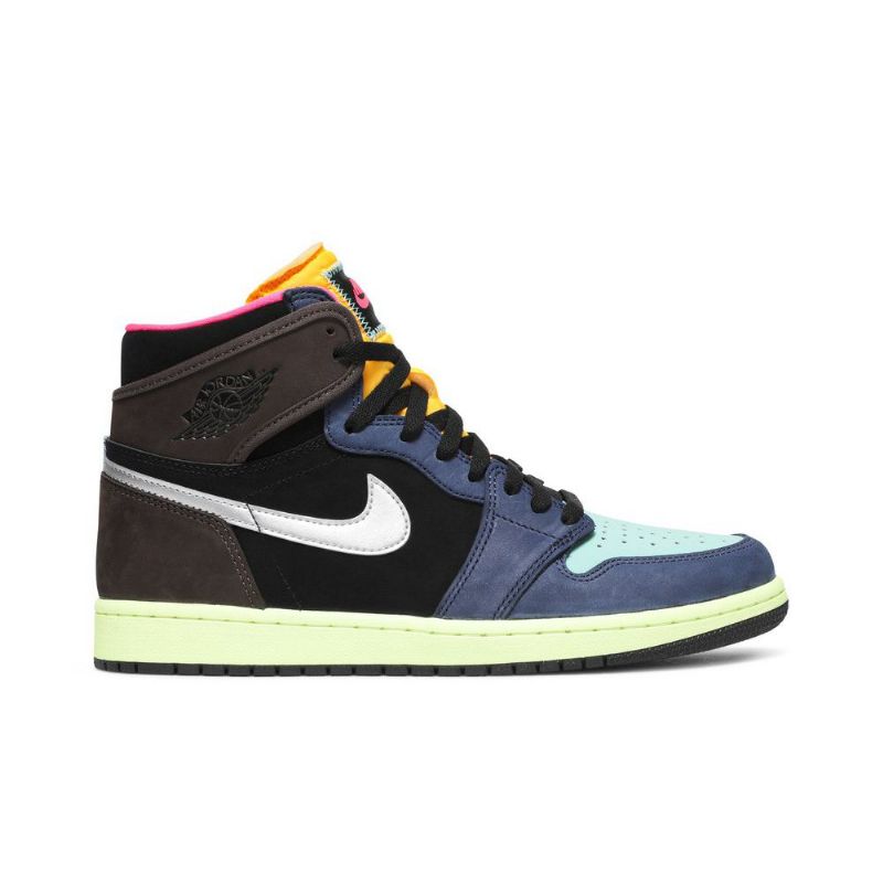 Air Jordan 1 Retro Høy Brun Svart Gull Blå Herresko