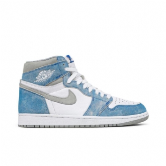 Air Jordan 1 Retro Høy Og Blå Grå Hvit Herresko