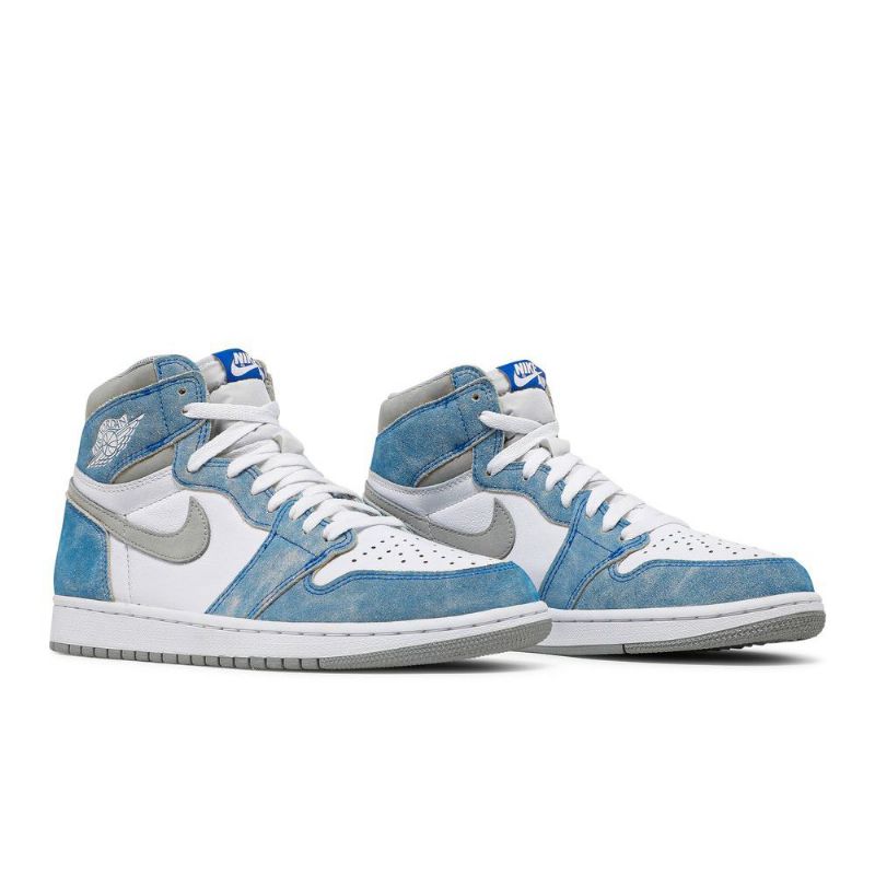 Air Jordan 1 Retro Høy Og Blå Grå Hvit Herresko