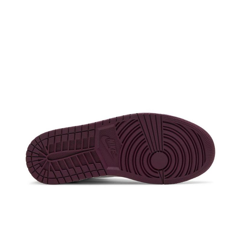 Air Jordan 1 Retro Høy Og Bordeaux Hvit Sølv Herresko