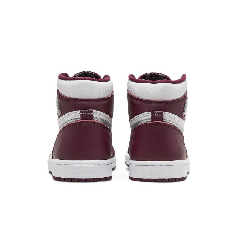 Air Jordan 1 Retro Høy Og Bordeaux Hvit Sølv Herresko