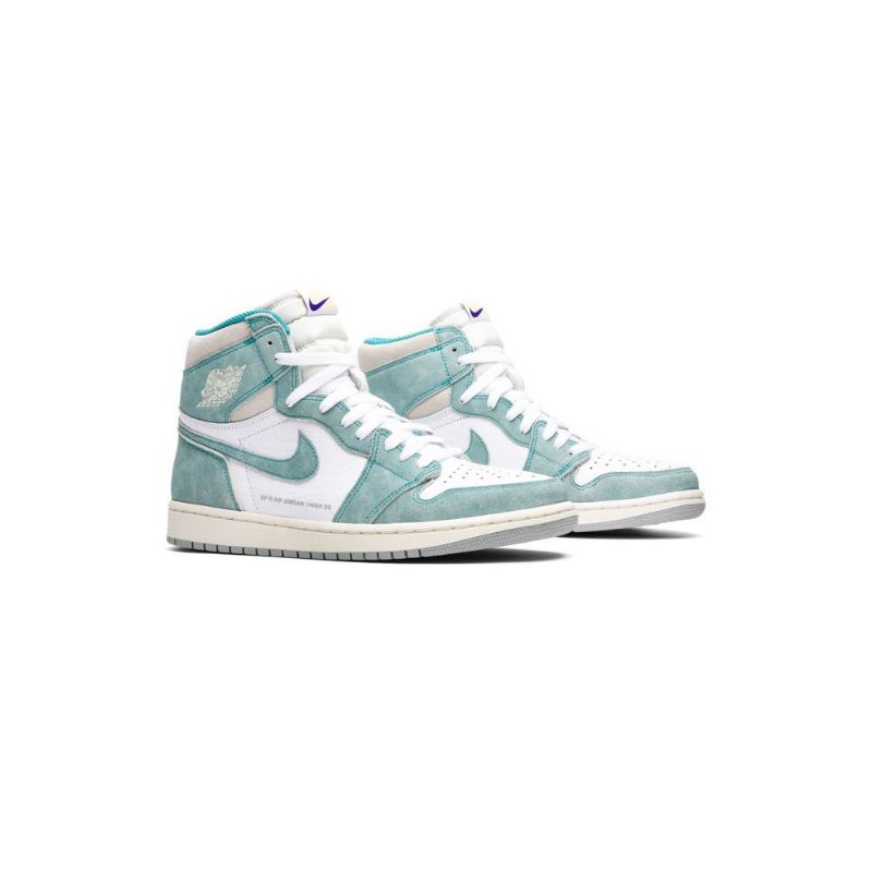 Air Jordan 1 Retro Høy Og Grønn Hvit Grå Herresko
