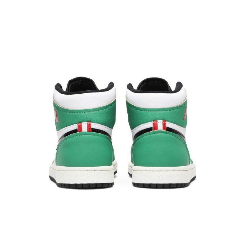 Air Jordan 1 Retro Høy Og Grønn Hvit Svart Damesko