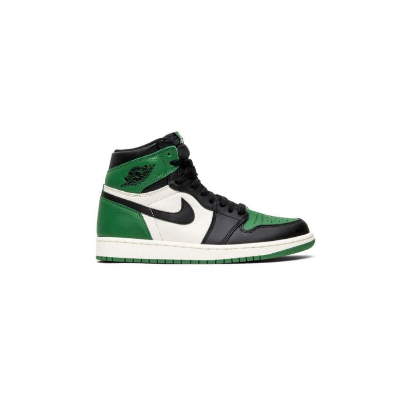 Air Jordan 1 Retro Høy Og Grønn Hvit Svart Herresko