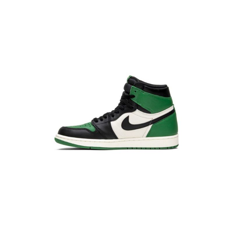 Air Jordan 1 Retro Høy Og Grønn Hvit Svart Herresko