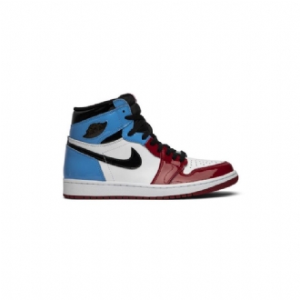 Air Jordan 1 Retro Høy Og Hvit Blå Rød Svart Herresko