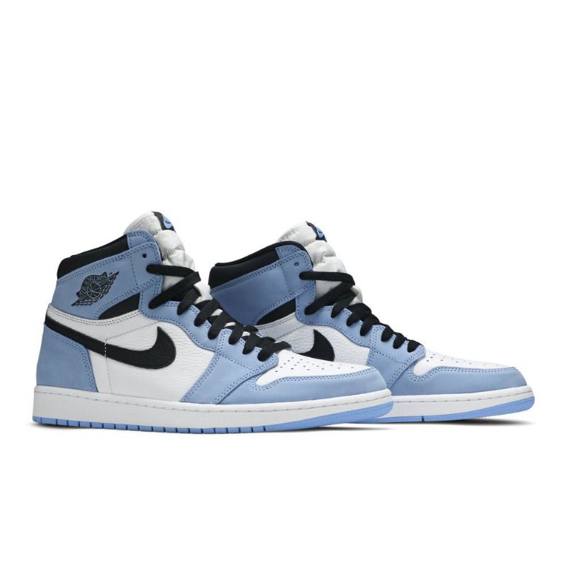 Air Jordan 1 Retro Høy Og Hvit Blå Svarte Herresko