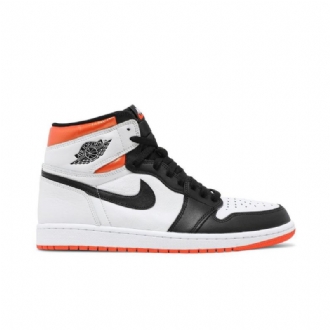 Air Jordan 1 Retro Høy Og Hvit Oransje Svarte Herresko