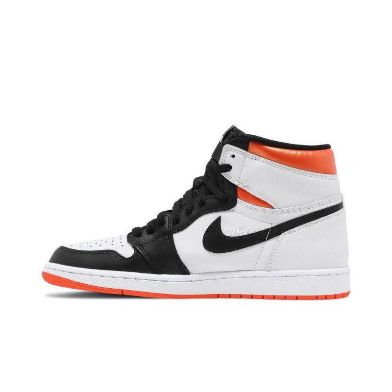 Air Jordan 1 Retro Høy Og Hvit Oransje Svarte Herresko