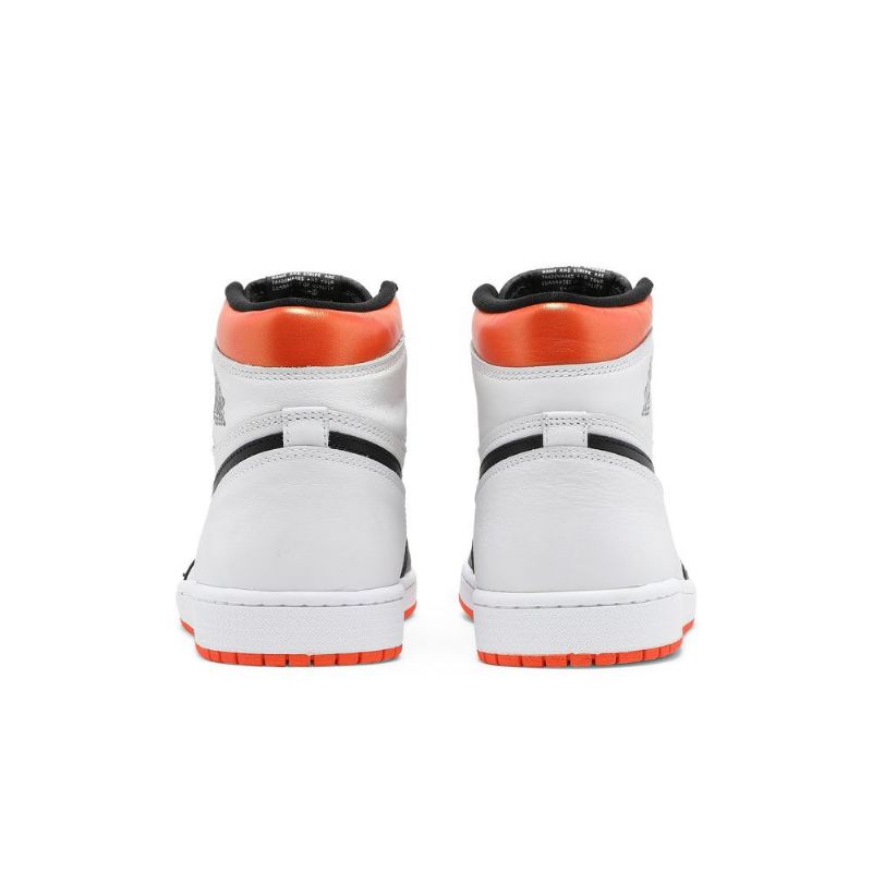 Air Jordan 1 Retro Høy Og Hvit Oransje Svarte Herresko