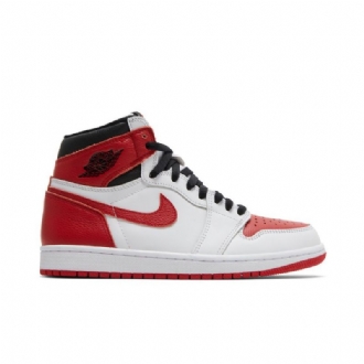 Air Jordan 1 Retro Høy Og Hvit Rød Svart Herresko