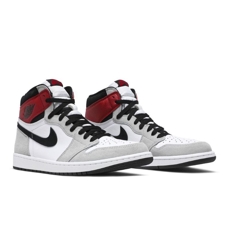 Air Jordan 1 Retro Høy Og Hvit Svart Grå Rød Herresko