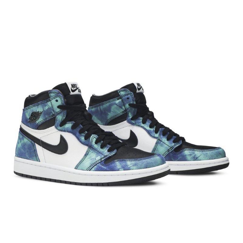 Air Jordan 1 Retro Høy Og Hvit Svart Grønne Damesko