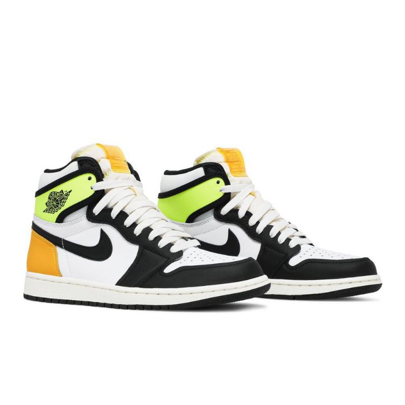 Air Jordan 1 Retro Høy Og Hvit Svart Grønt Gull Herresko